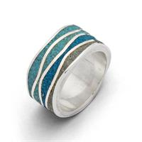 Ring Meeresblau breit Ring Meeresblau breit